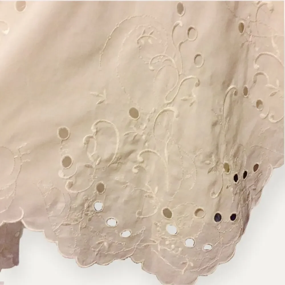 Express cream eyelet skirt sz 8